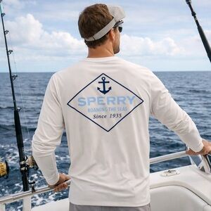 Sperry Mens Size XL Fishing Tee Outdoor Work Boat Spring Break Summer Shirt